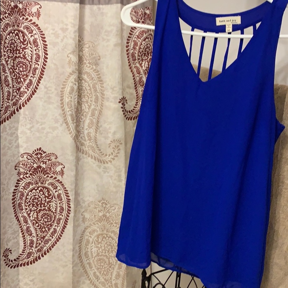 Royal blue blouse